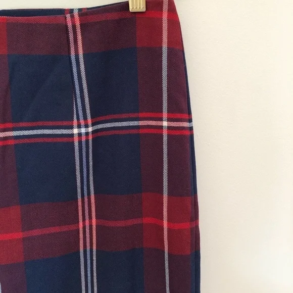 TOMMY HILFIGER Red Plaid Pencil Skirt - Picture 3 of 7